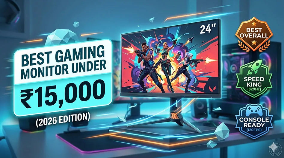 Best gaming monitor under 15000 in India 2026 - Top 144Hz and 180Hz Picks