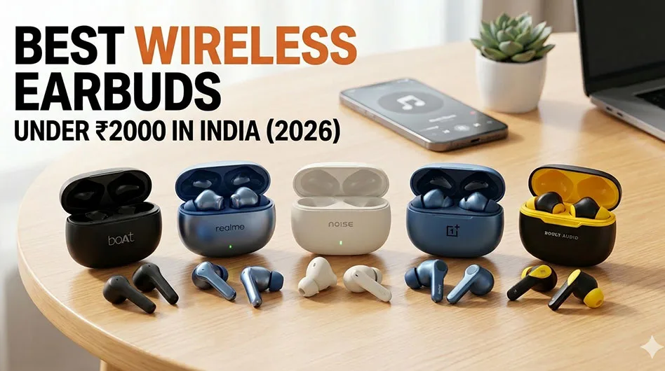 Best wireless earbuds under 2000 in India 2026 - Top 10 Comparison