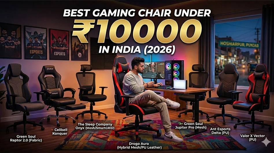 Best gaming chairs under 10000 in India 2026 - Top Picks for Gamers
